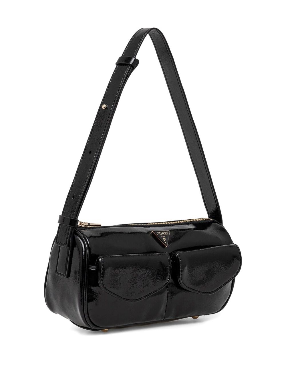Waldena patent leather dual-pocket shoulder bag - 2