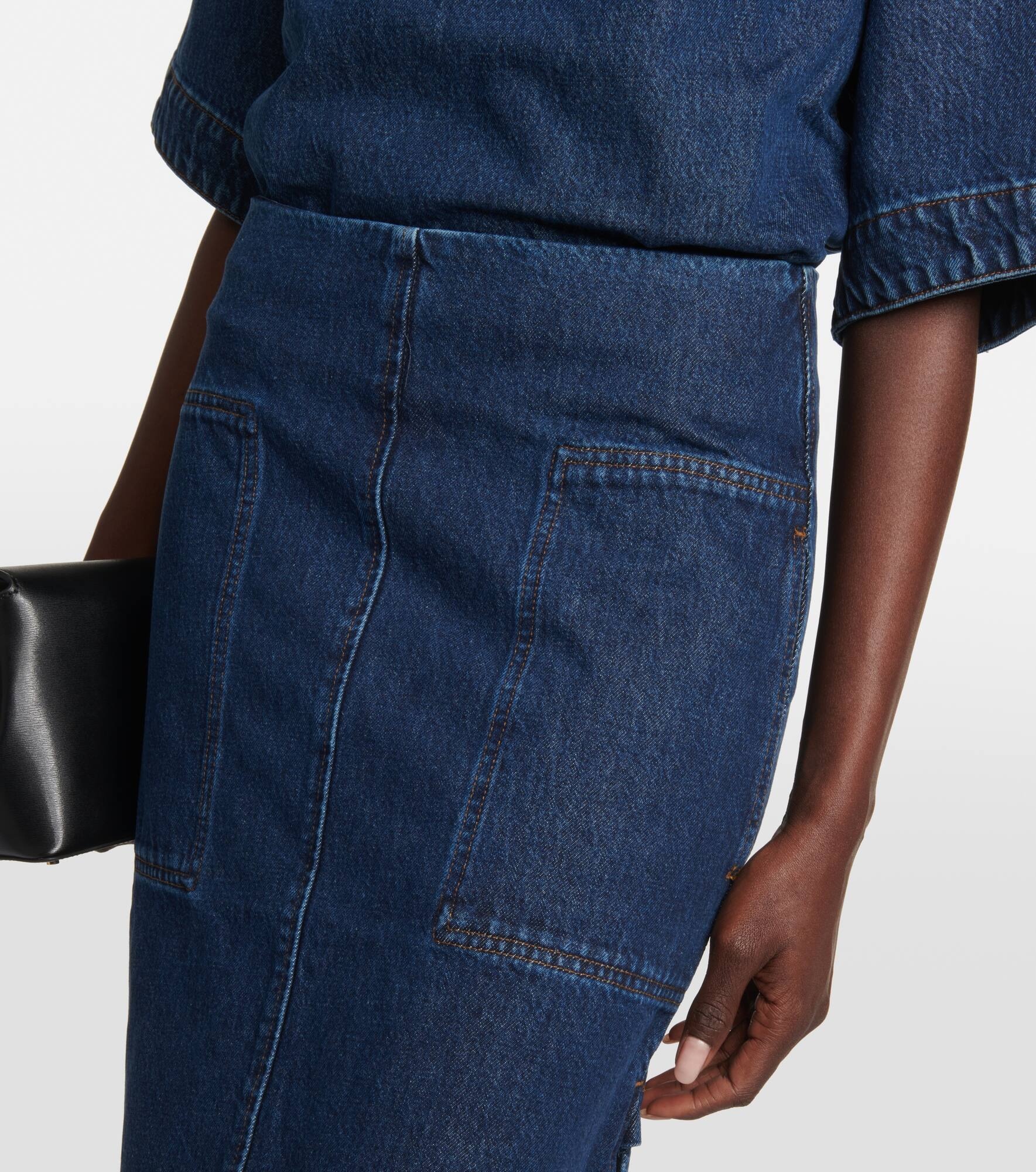 Denim midi skirt - 4