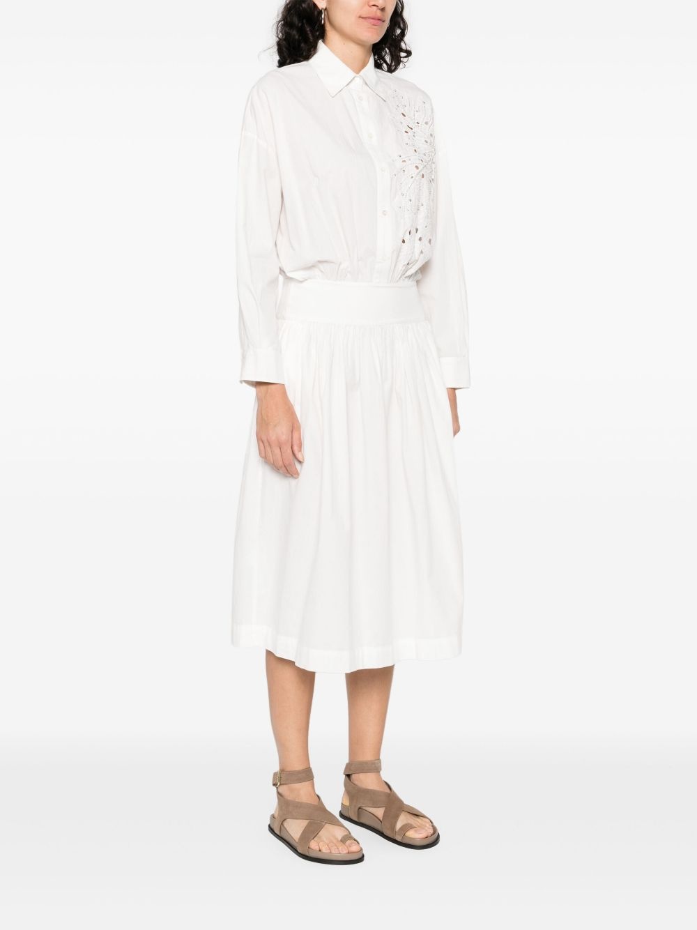 cotton midi dress - 3