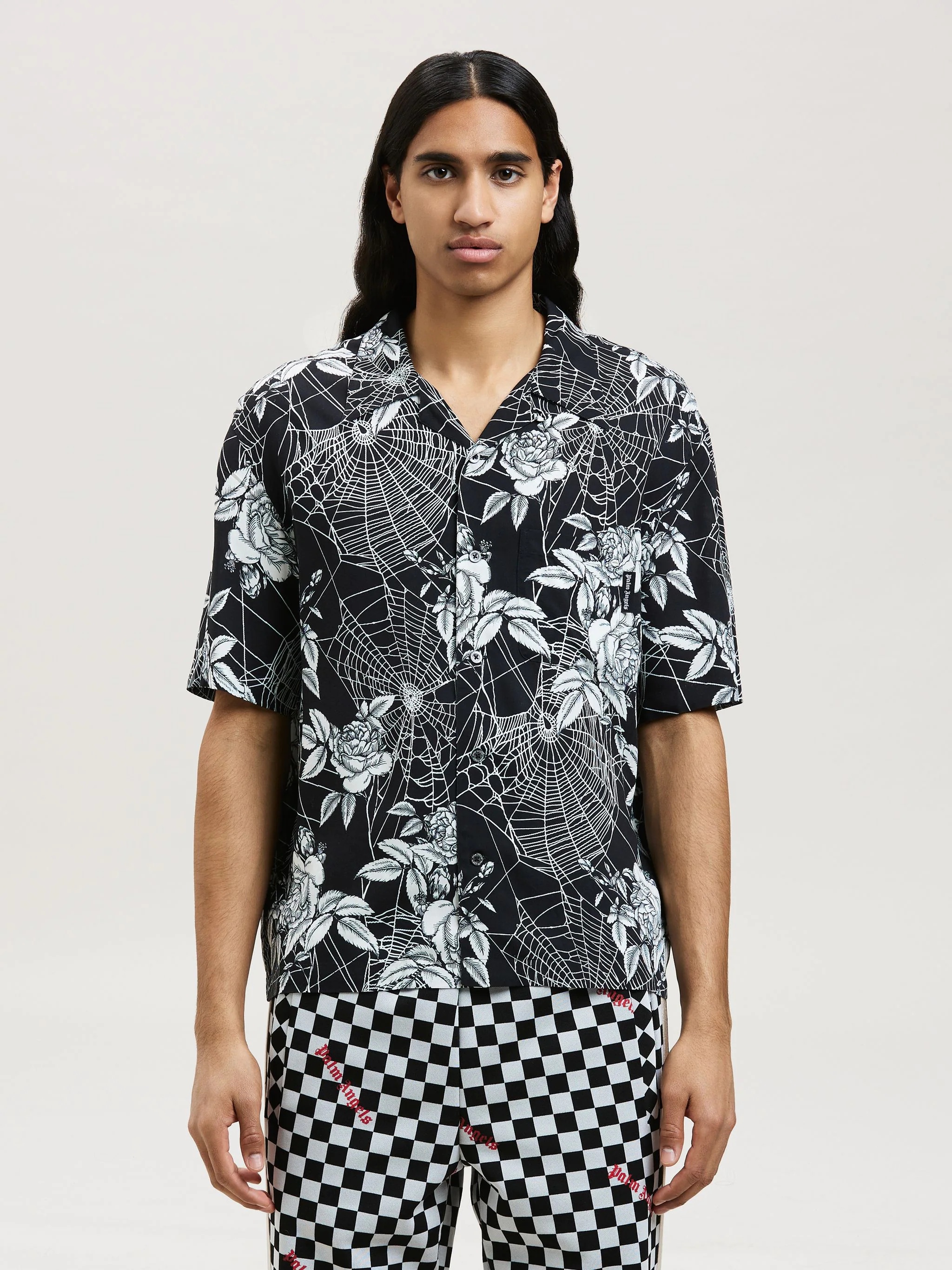 ROSES PRINT BOWLING SHIRT - 3