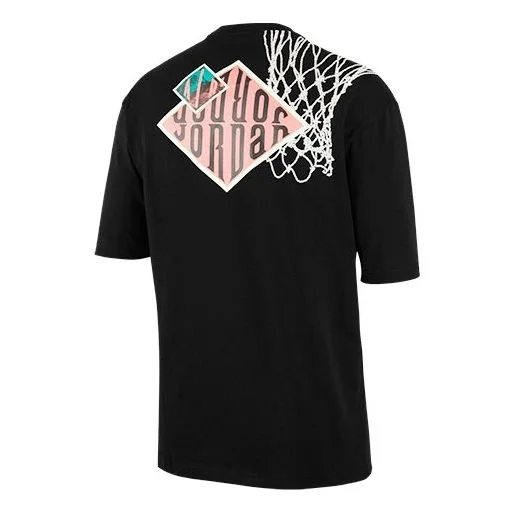 Air Jordan Sport DNA Back Printing Casual Sports Short Sleeve Black CT3656-010 - 1