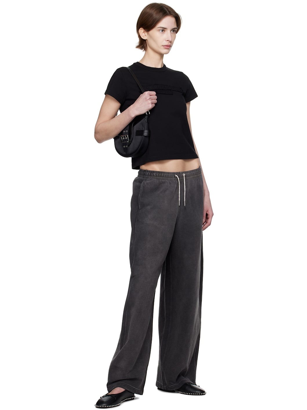 alexanderwang. t Gray Crystal Hotfix Drawcord Sweatpants - 4