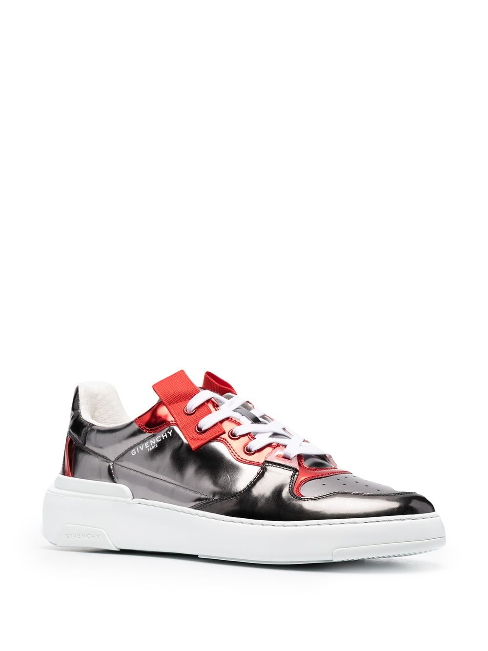 Wing panelled low-top sneakers - 2