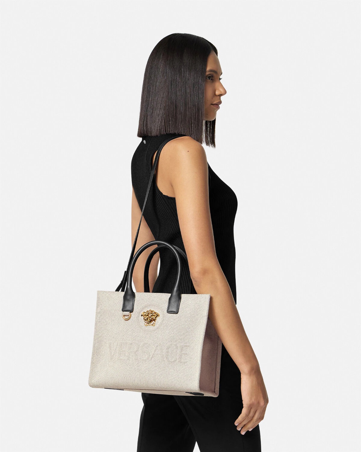 La Medusa Canvas Small Tote Bag - 7