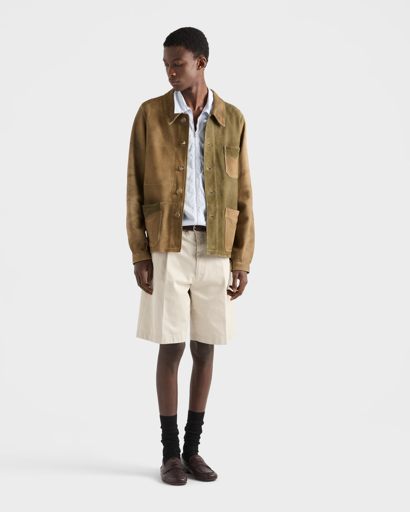 Prada Suede blouson jacket outlook