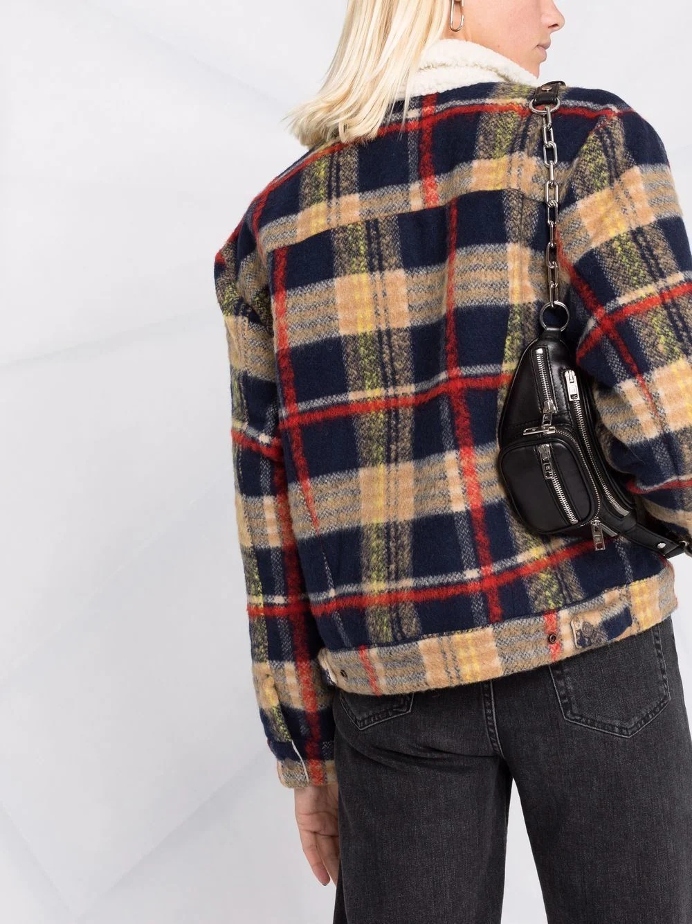 checked Trucker jacket - 3