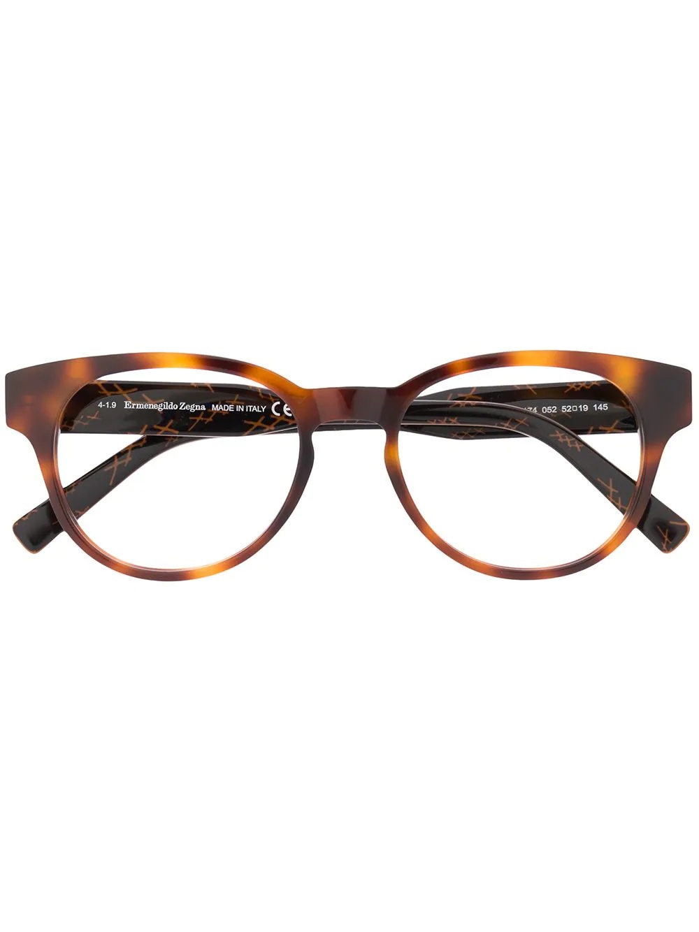 tortoiseshell round frame glasses - 1