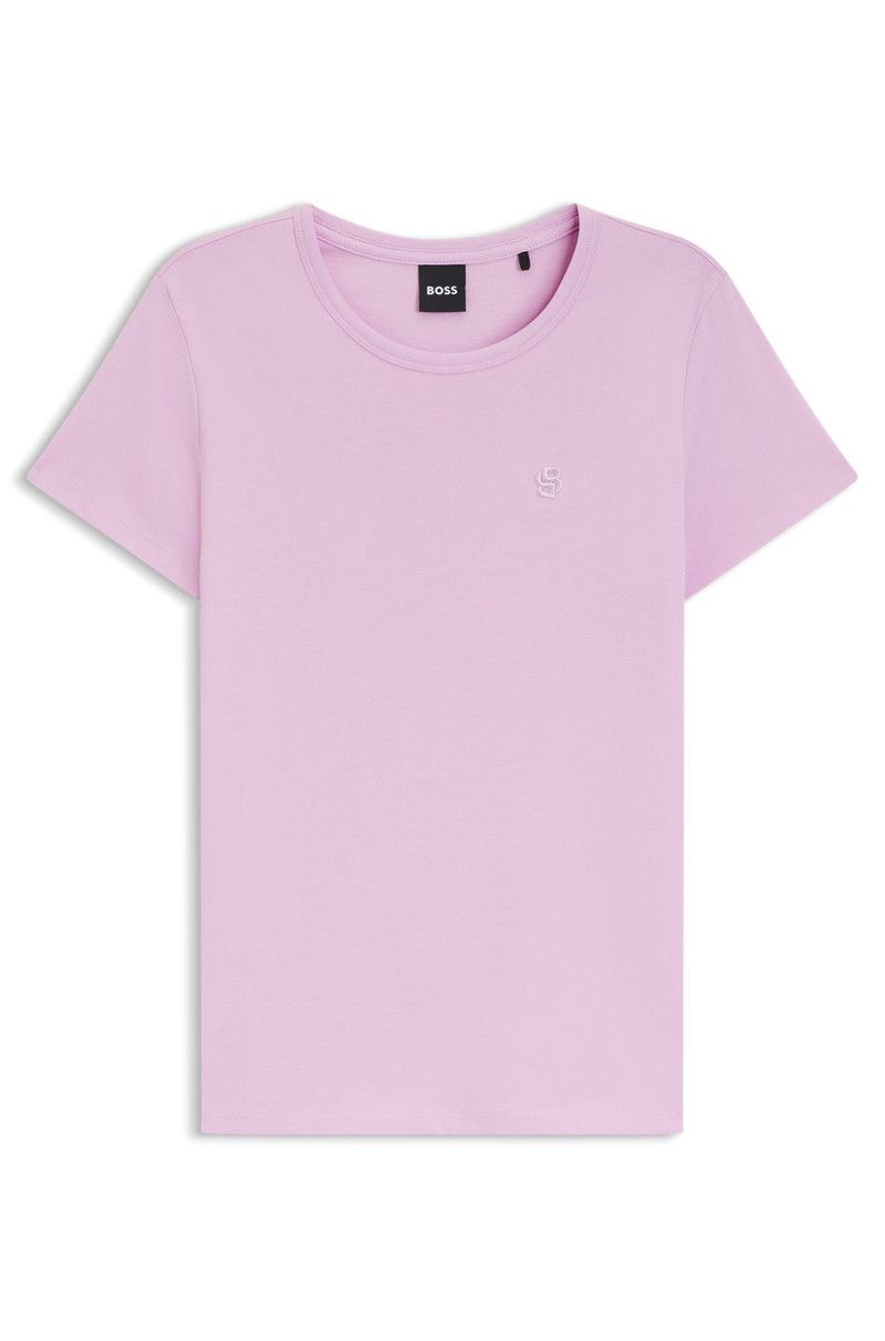 COTTON-JERSEY SLIM-FIT T-SHIRT WITH DOUBLE B MONOGRAM 1
