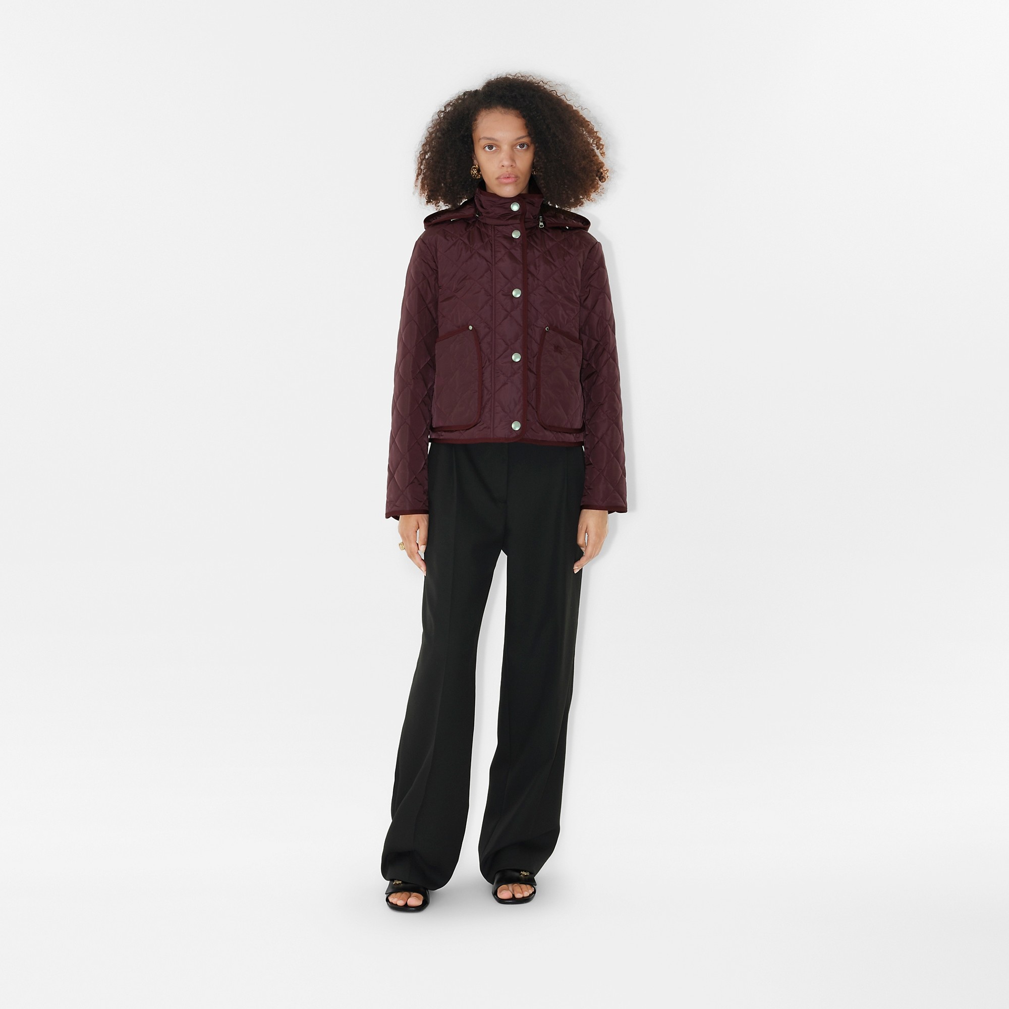 Quilted Nylon Cropped Jacket - 2