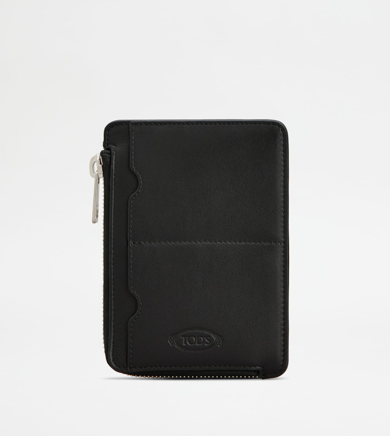 POUCH IN LEATHER SMALL - BLACK 1
