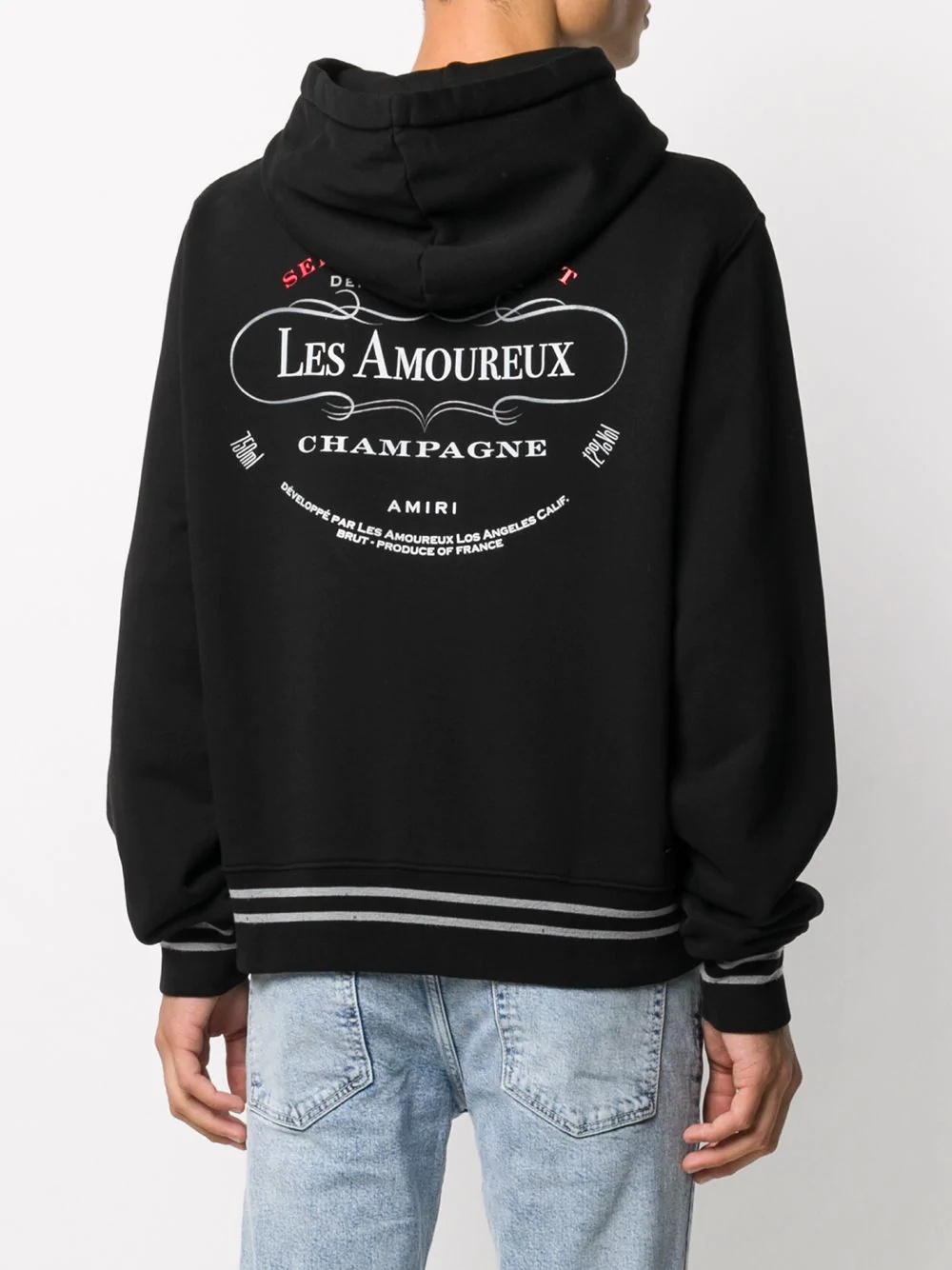 Les Amoureux-print cotton hoodie - 4