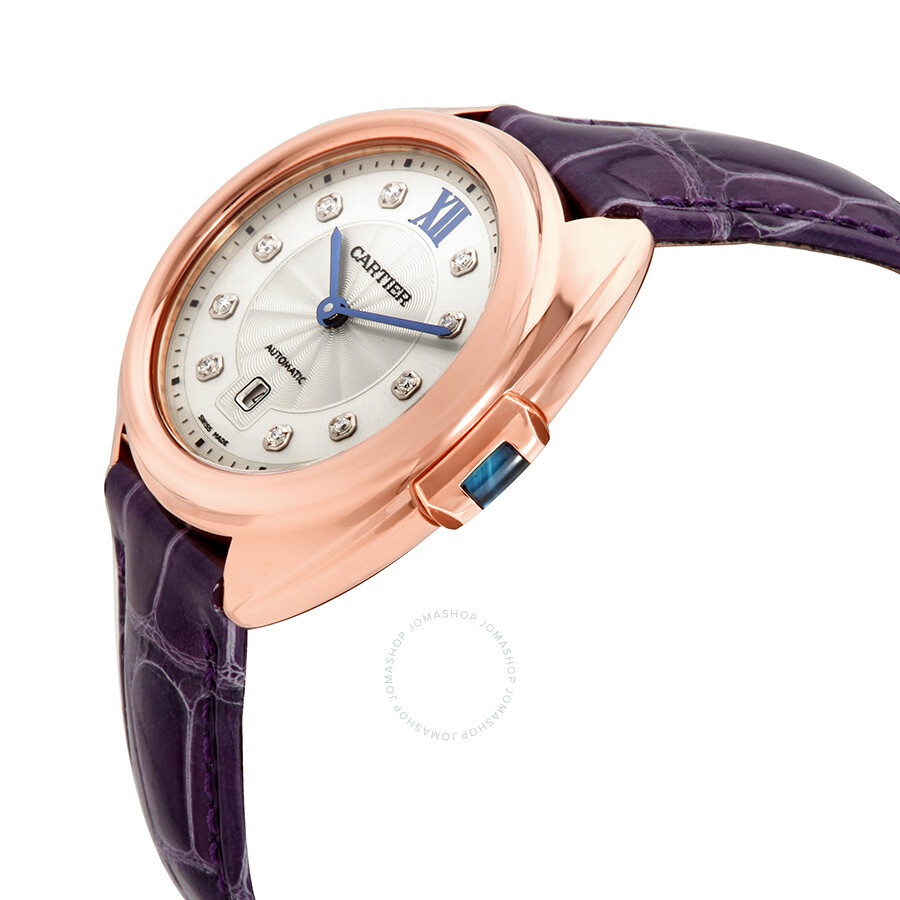 Cartier Cle 18kt Rose Gold Automatic Flinque Sunray Dial Ladies Watch WJCL0031 - 2