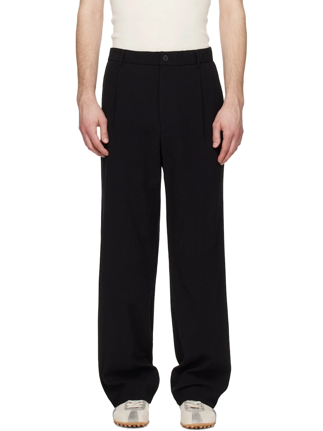 Black Pleated Trousers - 1