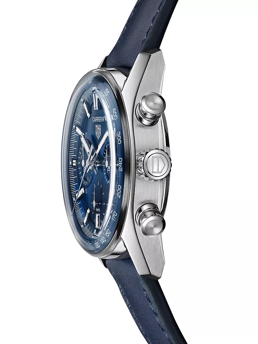 Carrera Stainless Steel & Leather Chronograph Watch - 4