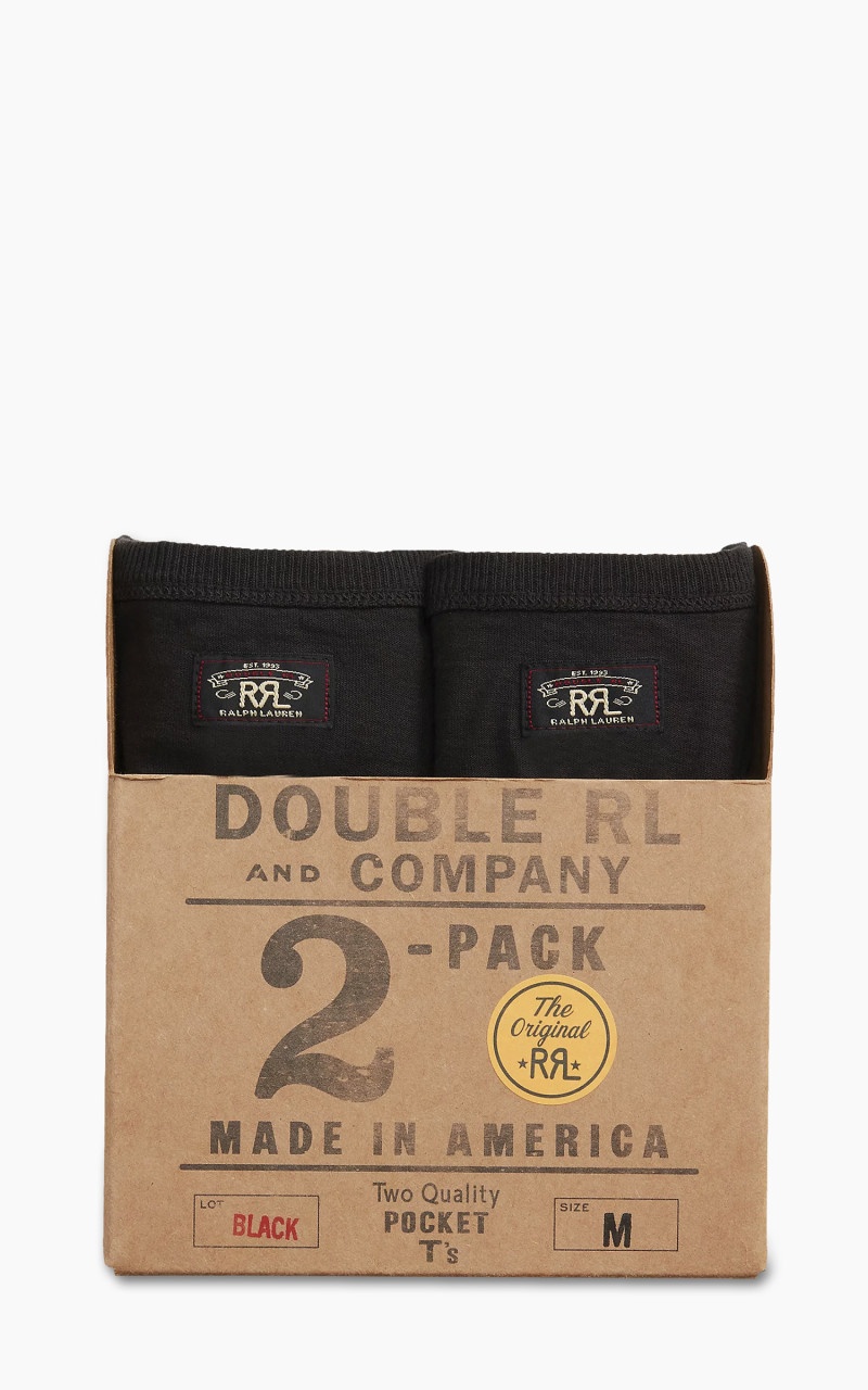 2-PACK GARMENT-DYED POCKET TEES BLACK - 7