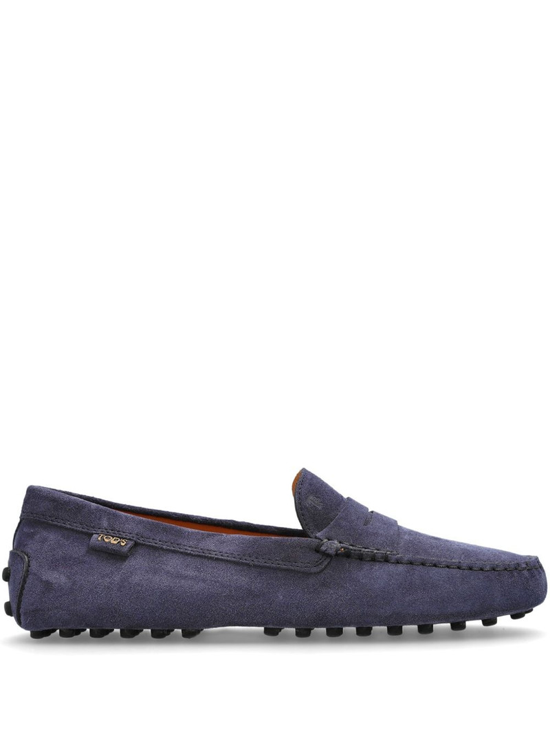 Gommino pebble-textured 스웨드 loafers 1