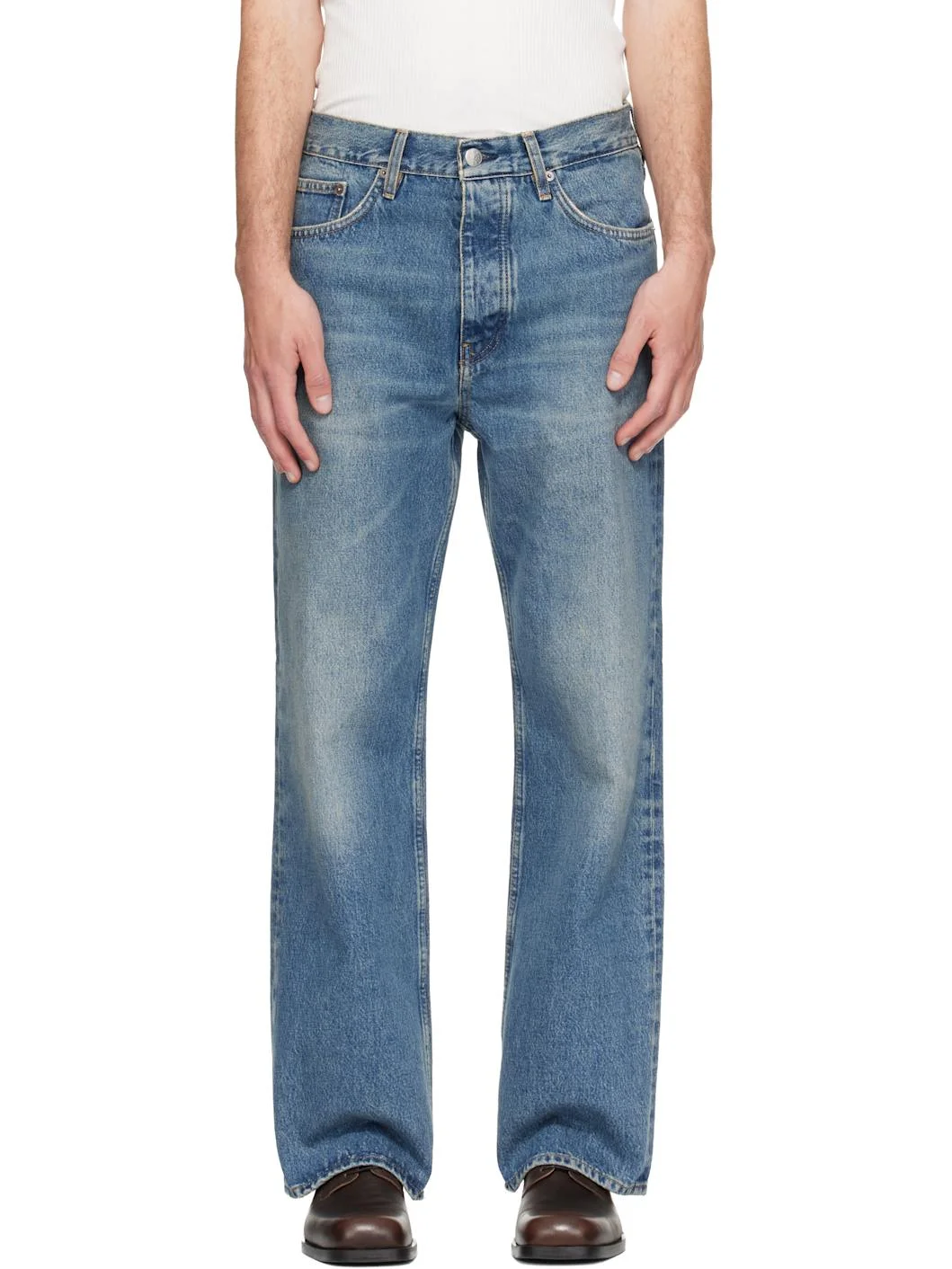 Blue Relaxed Boot Jeans - 1