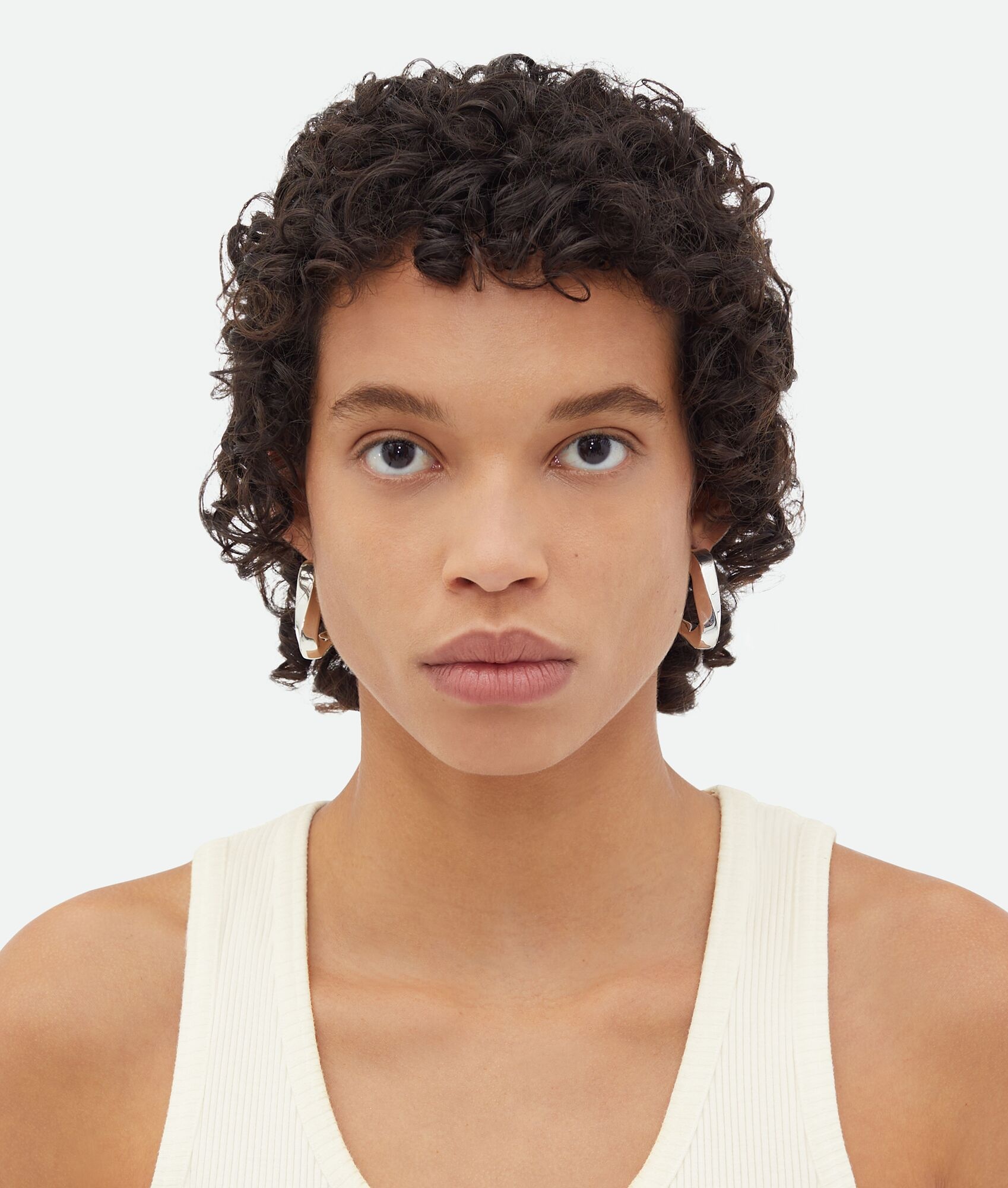 Large Twist Triangle Hoop Earrings - 3