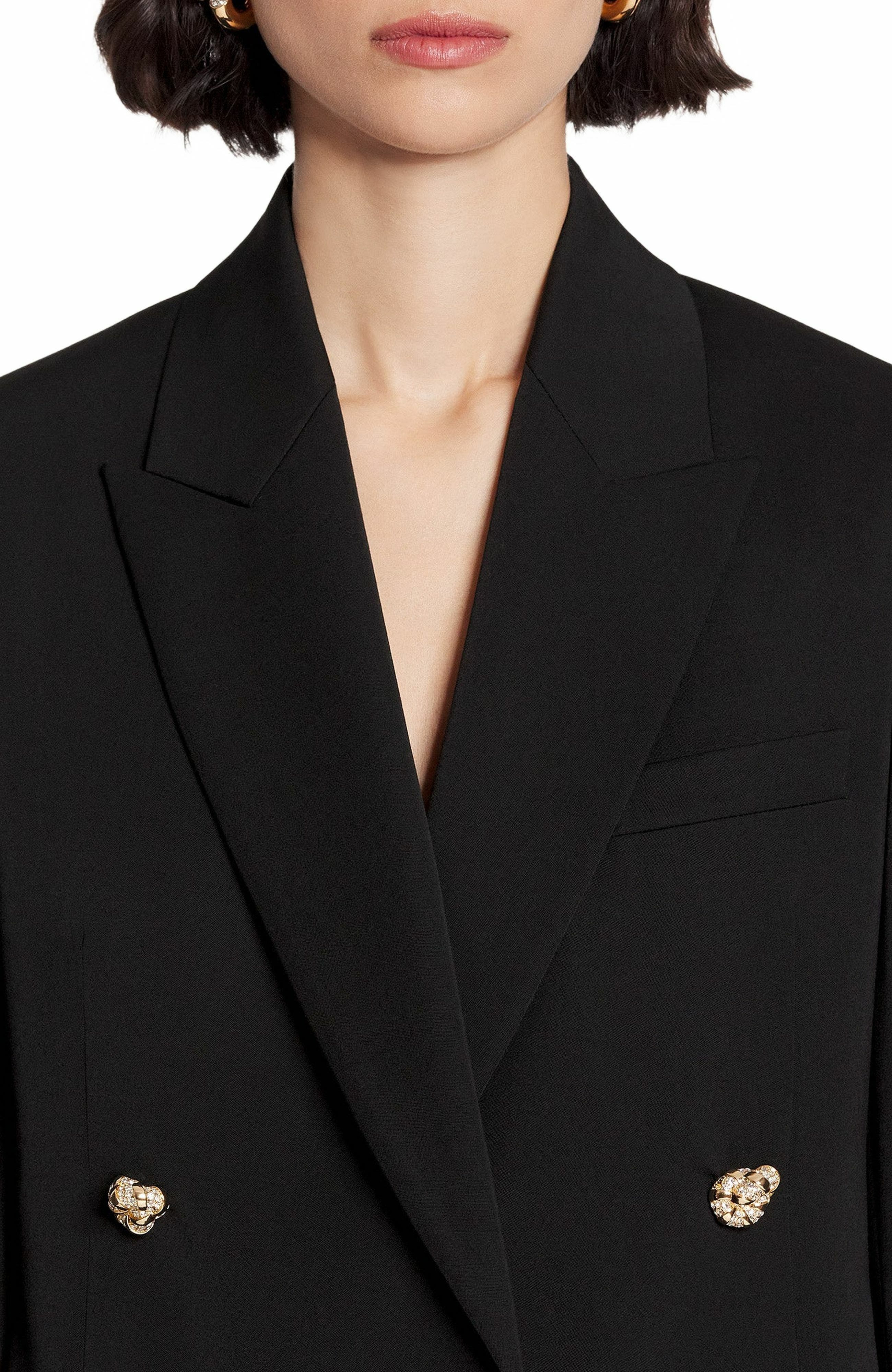 Lanvin Double-Breasted Jacket in Black at Nordstrom - 4
