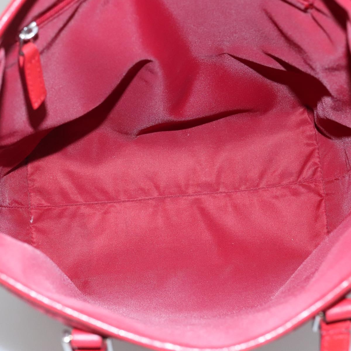DIOR Trotter Canvas Hand Bag Red Silver - 10