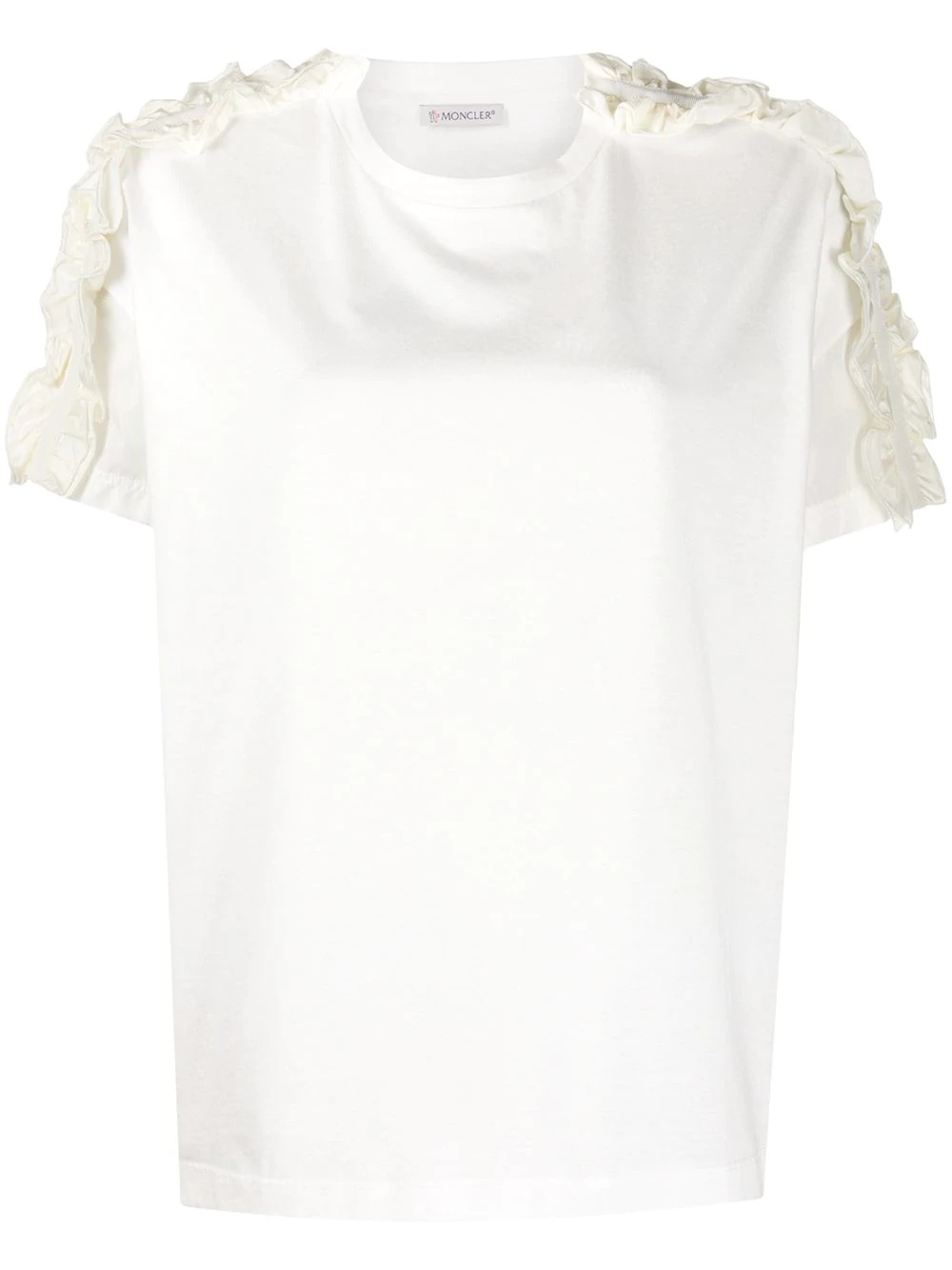 ruffle-sleeve T-shirt - 1