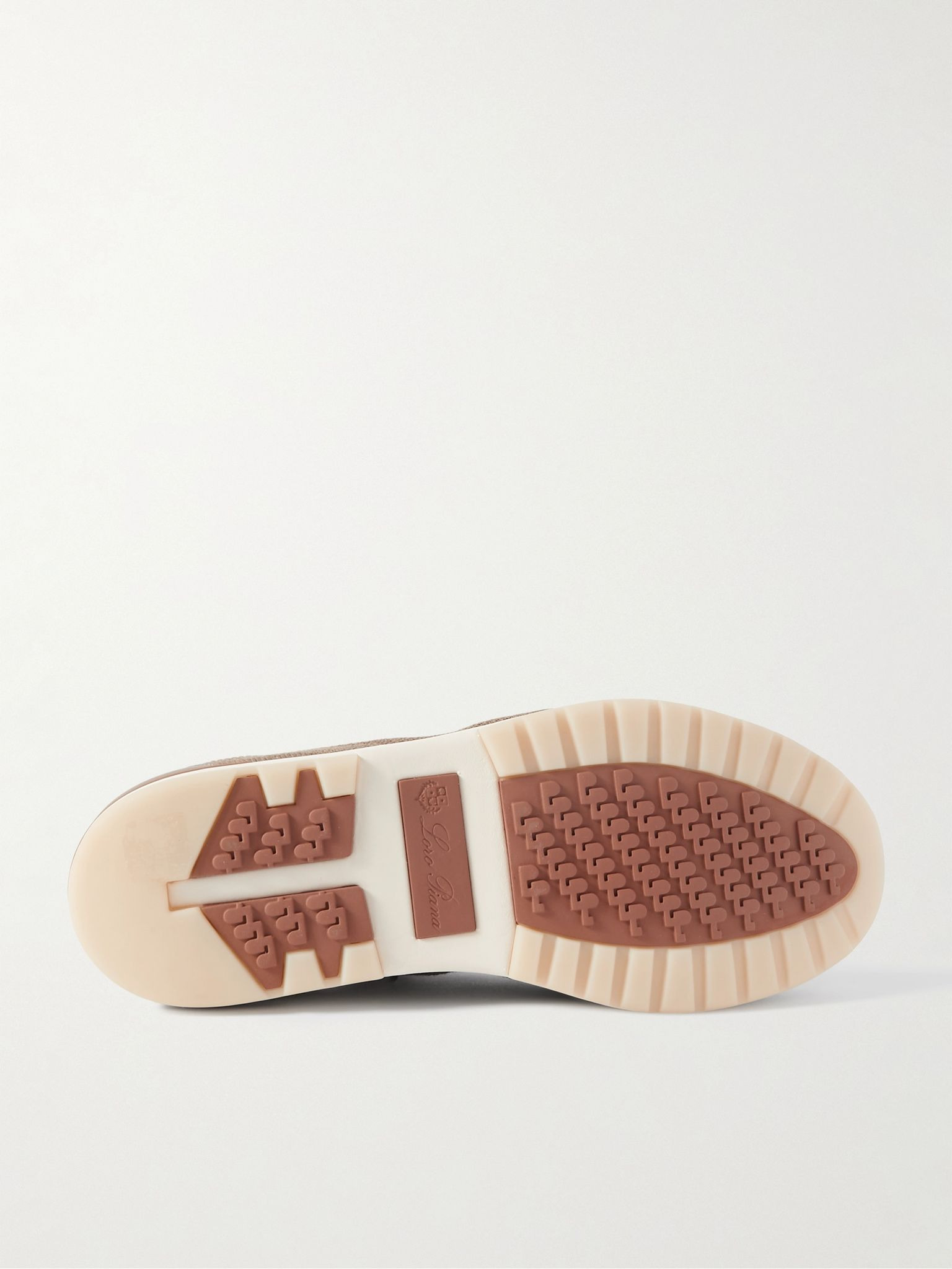 360 Flexy Walk Leather-Trimmed Wish® Wool Sneakers Brown - 3
