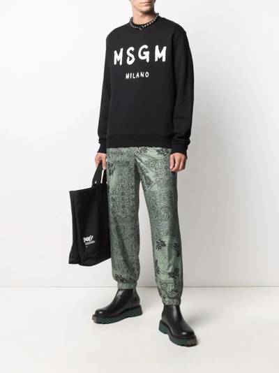 MSGM paisley drawstring trousers outlook