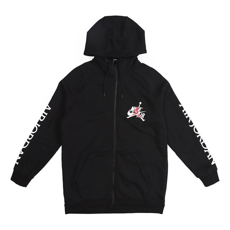 Air Jordan Air hooded Basketball Sports Fleece Lined Jacket Black CK2224-010 - 1