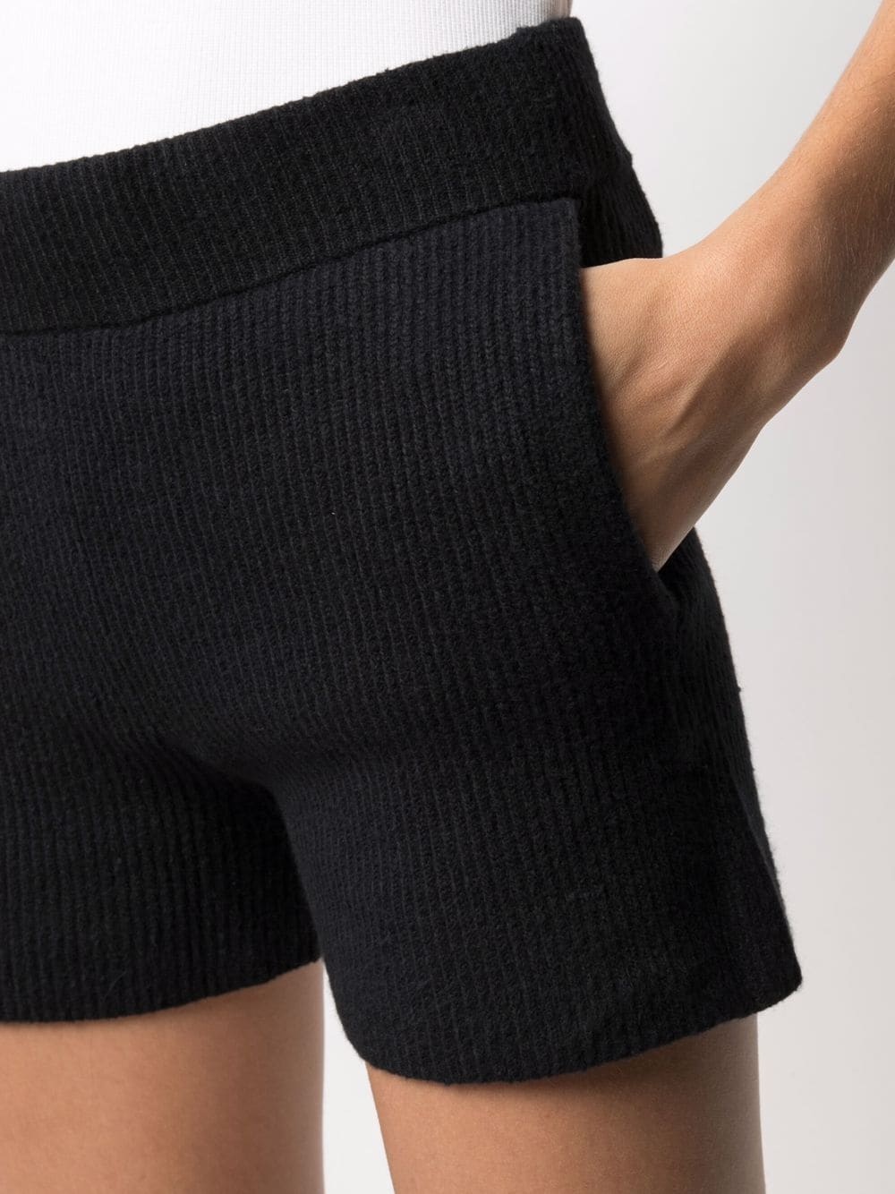 rib-knit shorts - 5