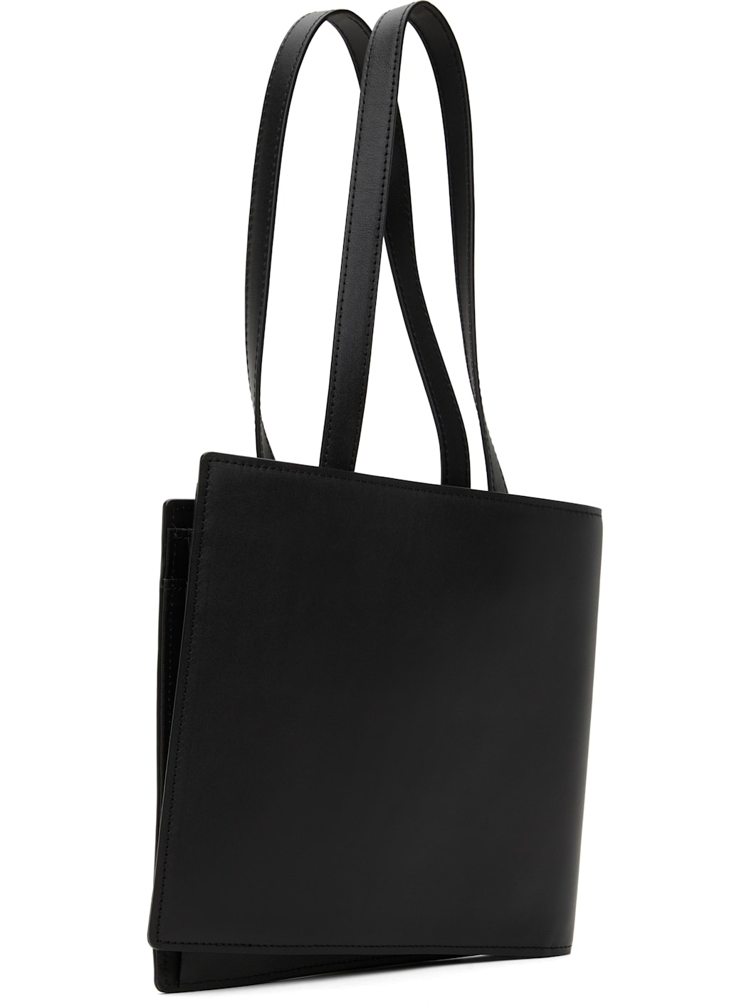 Black Leather Tote - 3