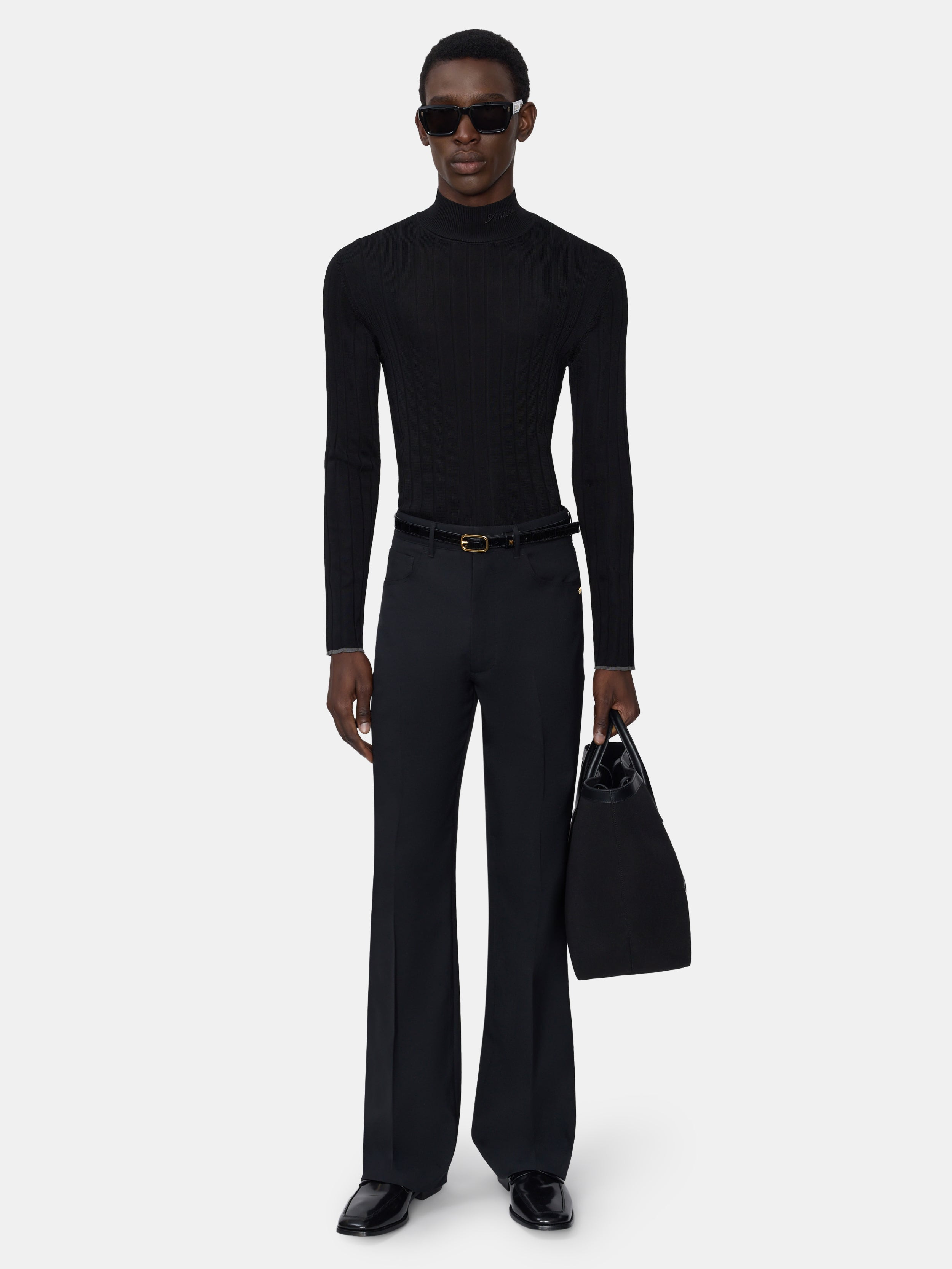 SCRIPT MOCK NECK SWEATER - 2