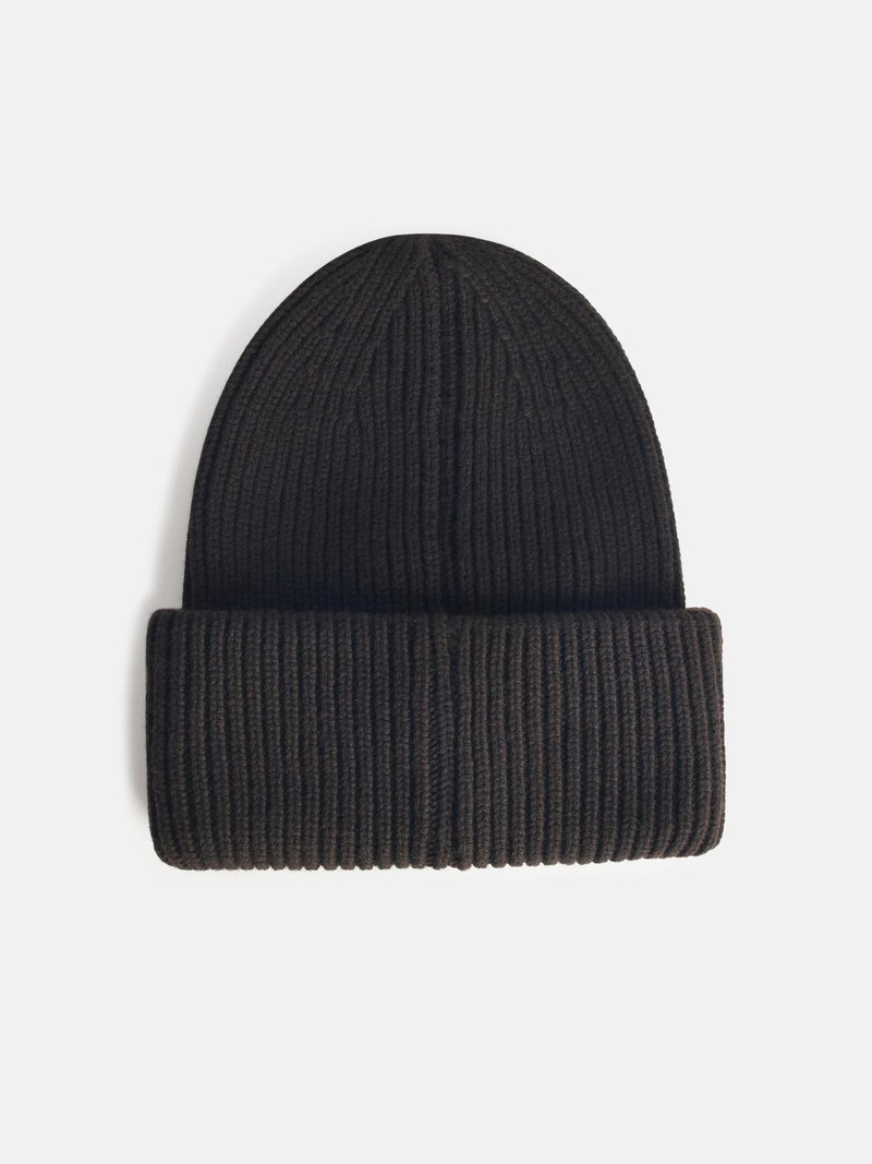 Moncler TRICOT' BEANIE IN VIRGIN WOOL AND BROWN CASHMERE outlook