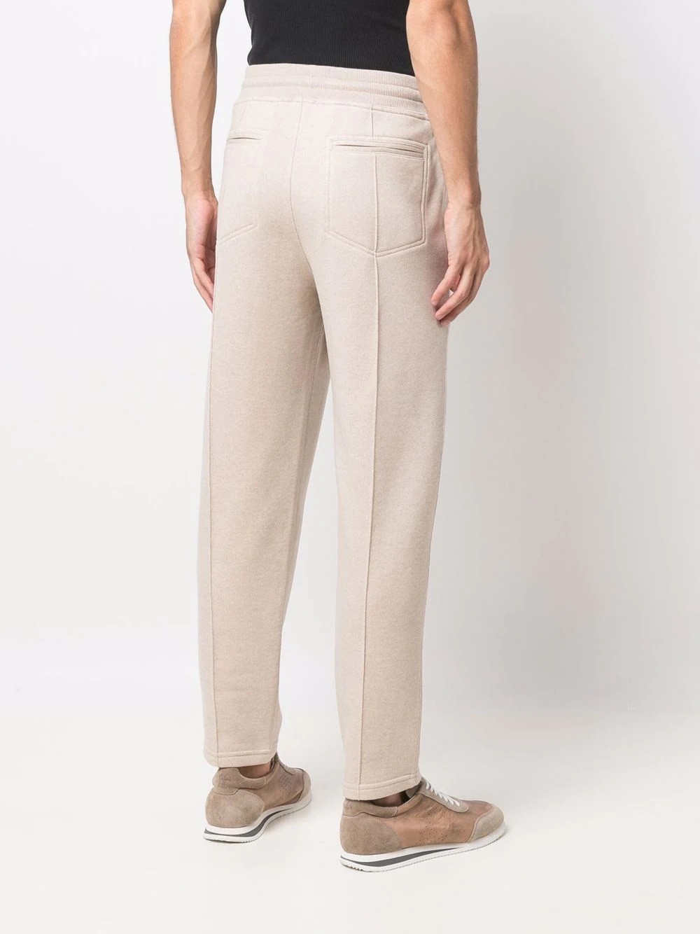 straight-leg cashmere track pants - 4