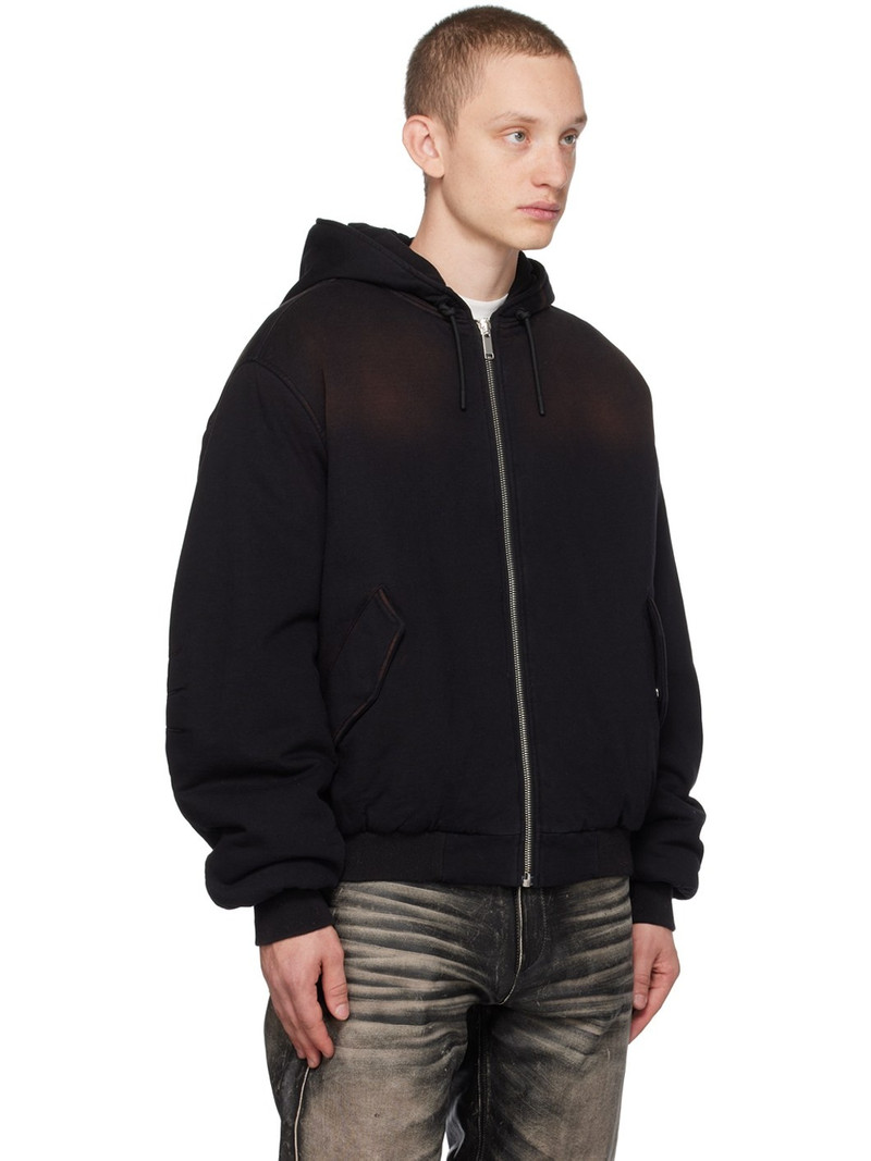 Black Faded Down Jacket 2