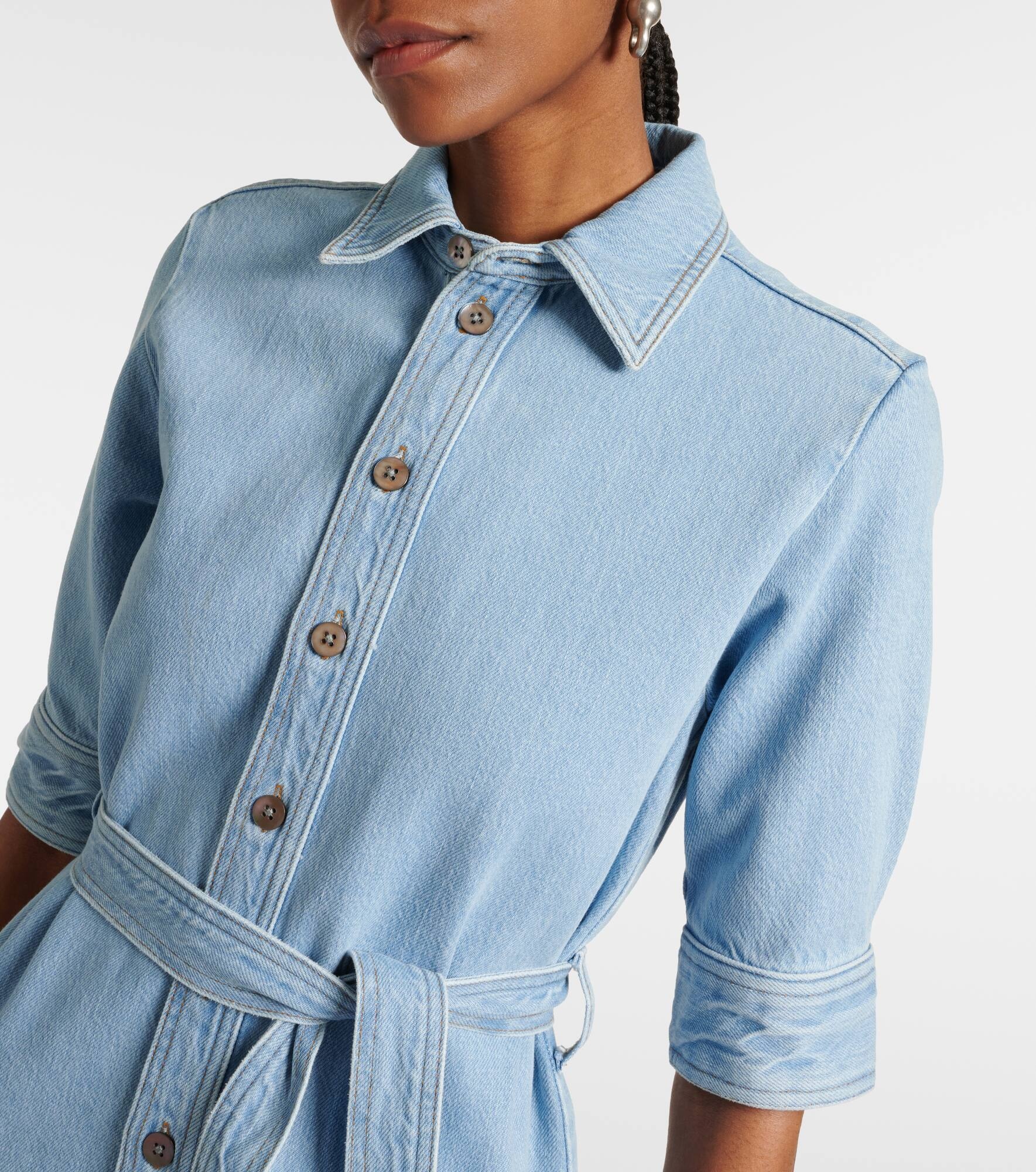 Denim shirt dress - 4