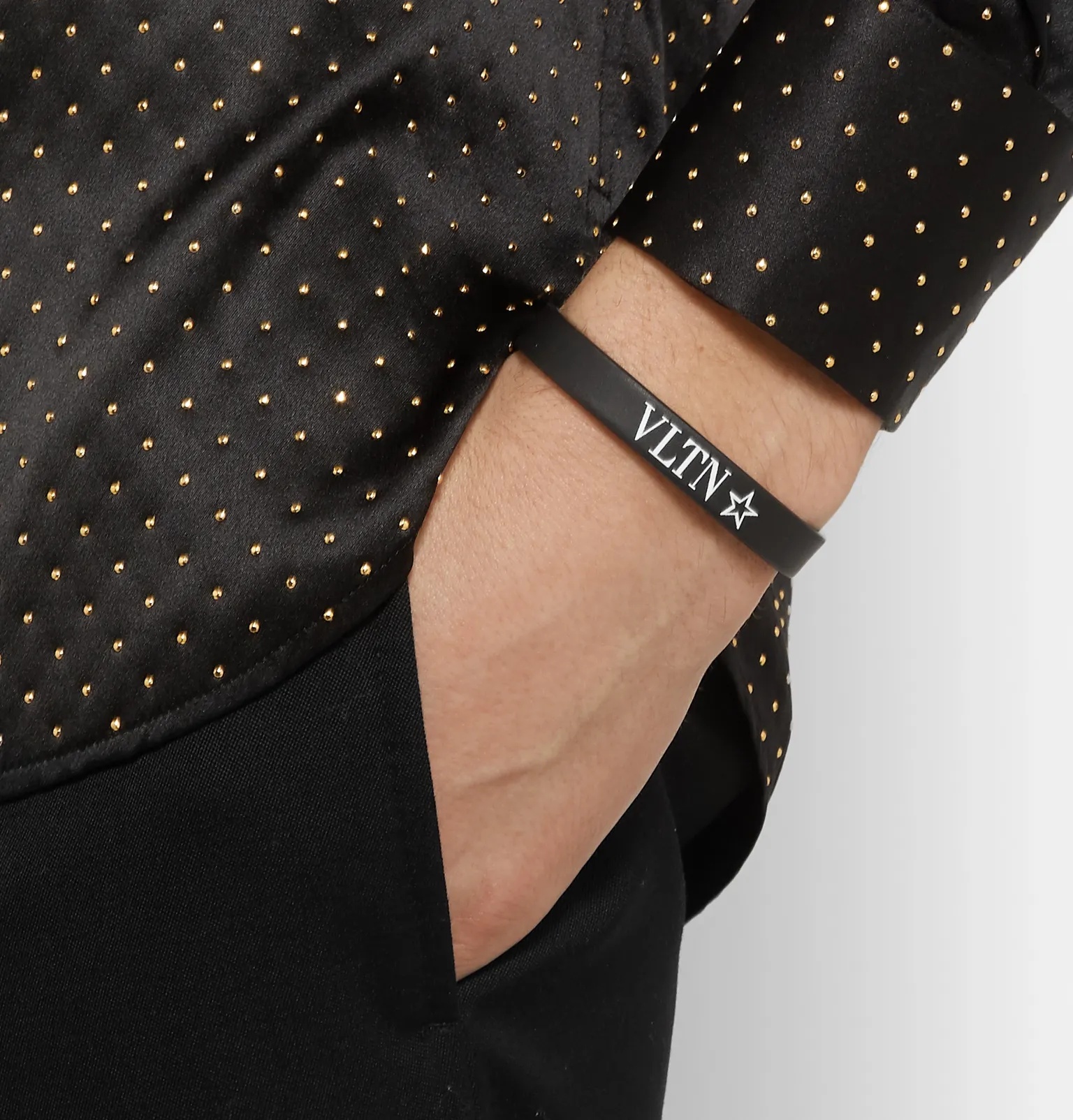 Valentino Garavani Logo-Print Leather Bracelet - 2