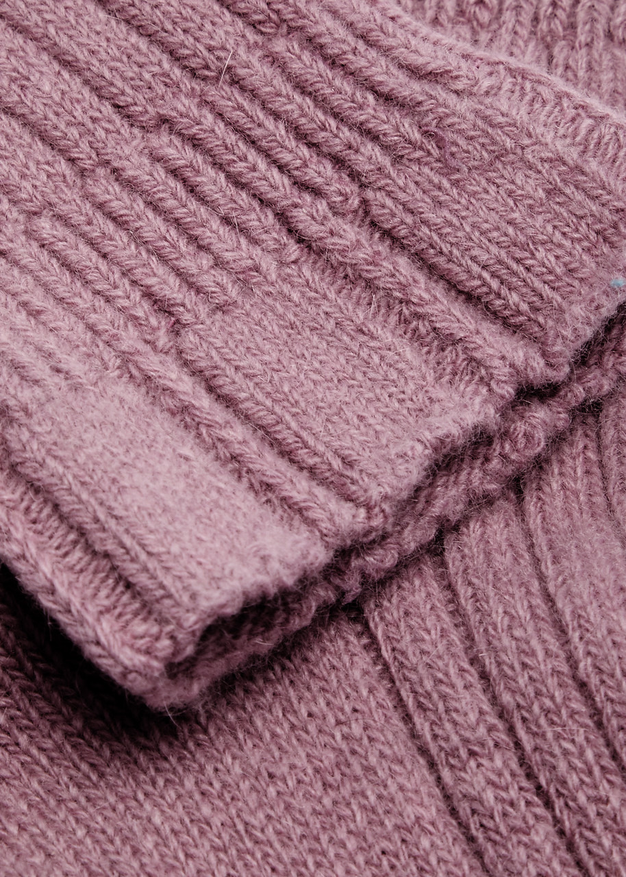 Bedsock Rib wool-blend socks - 3