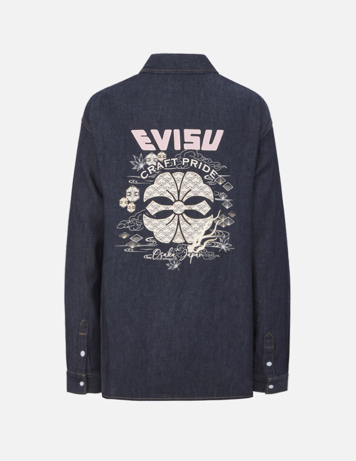 BROCADE KAMON PRINT DENIM SHIRT - 1