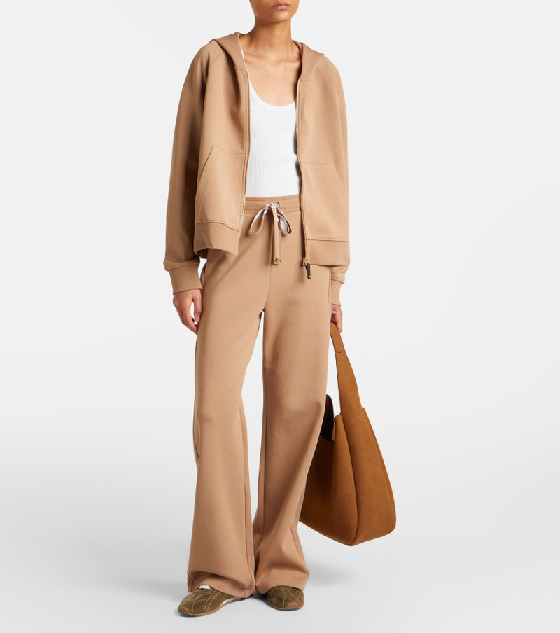 'S Max Mara Cotton-blend jersey wide-leg sweatpants outlook