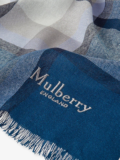 Mulberry Mega check lambswool scarf outlook