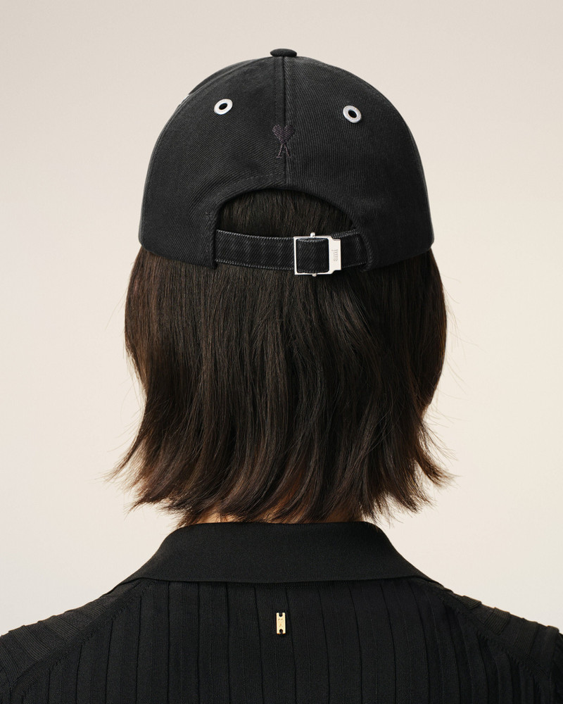 BLACK COTTON AMI FELT PATCH CAP 6