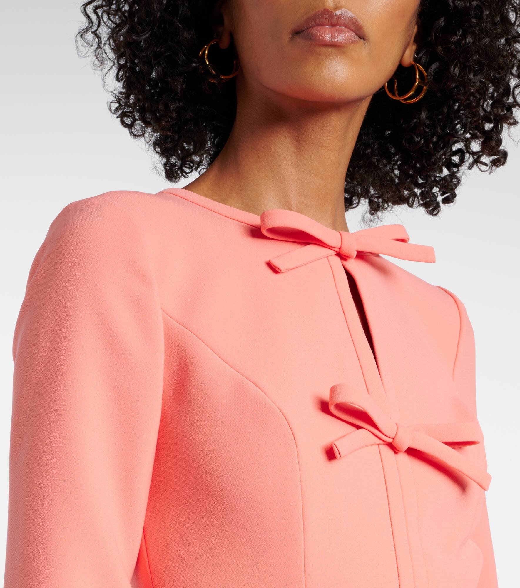 Bow-detail crêpe gown - 4