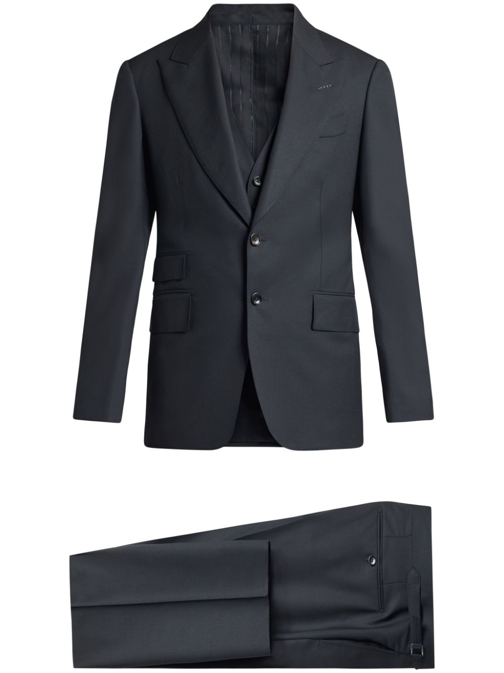 single-breasted wool suit - 1