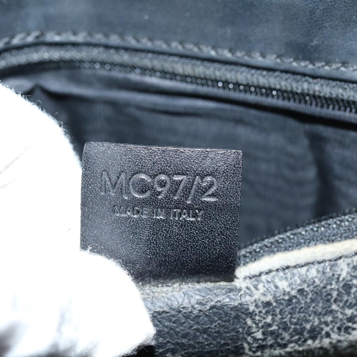 CELINE Macadam Canvas Hand Bag Pvc Black - 12