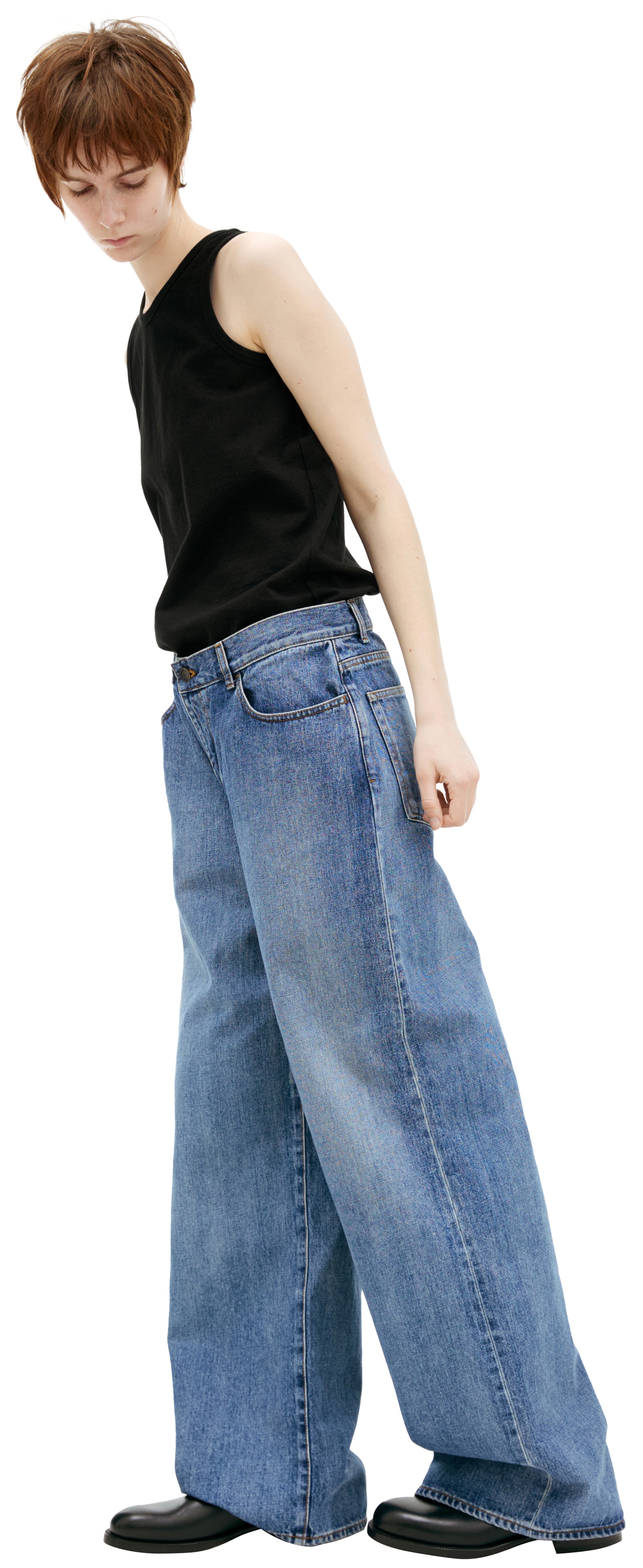 STRAIGHT COTTON JEANS - 3