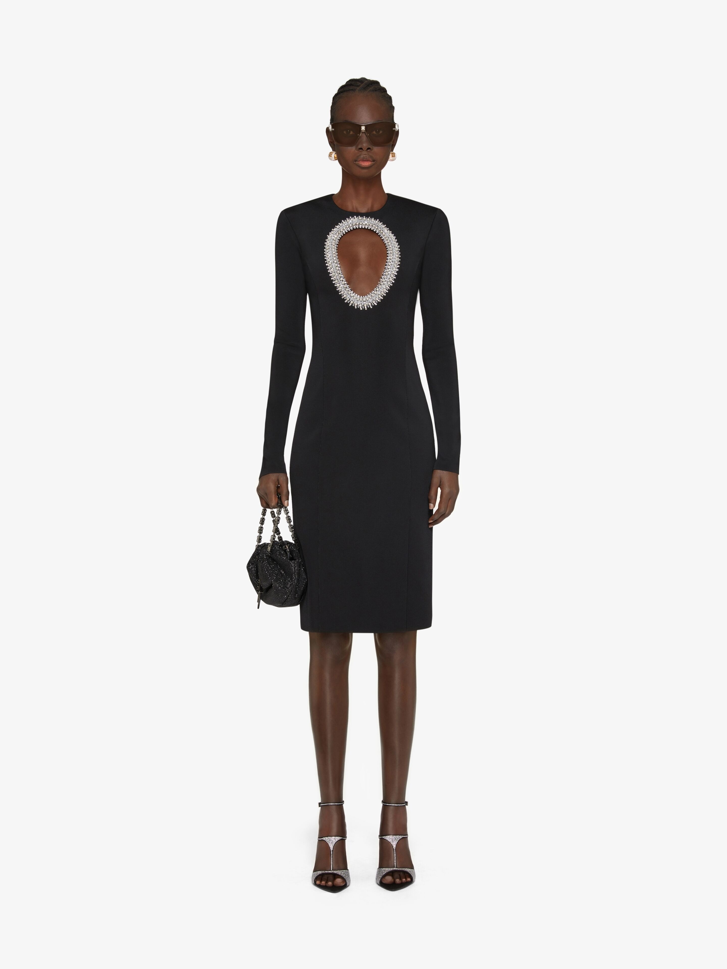 EVENING DRESS IN KNIT WITH PEARLS AND CRYSTALS - 2