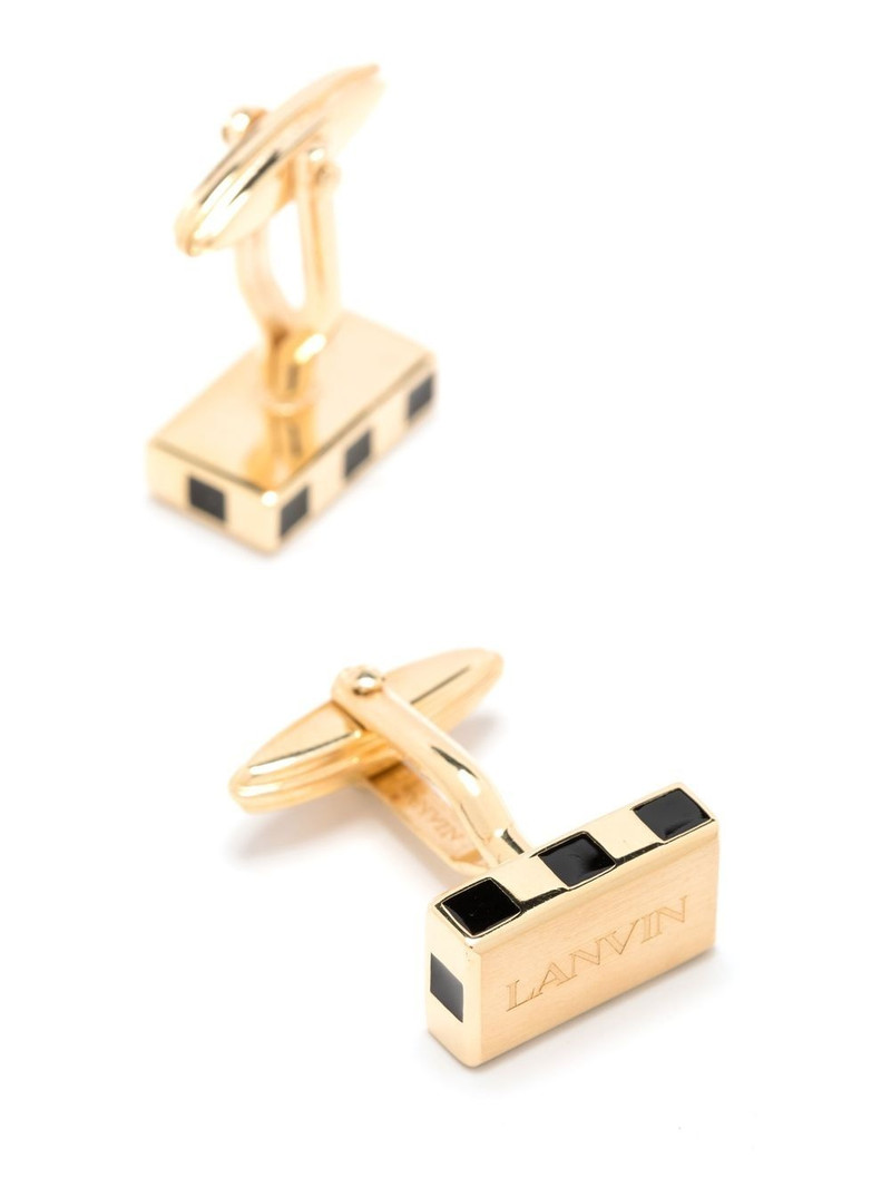 Lanvin logo-engraved cufflinks outlook