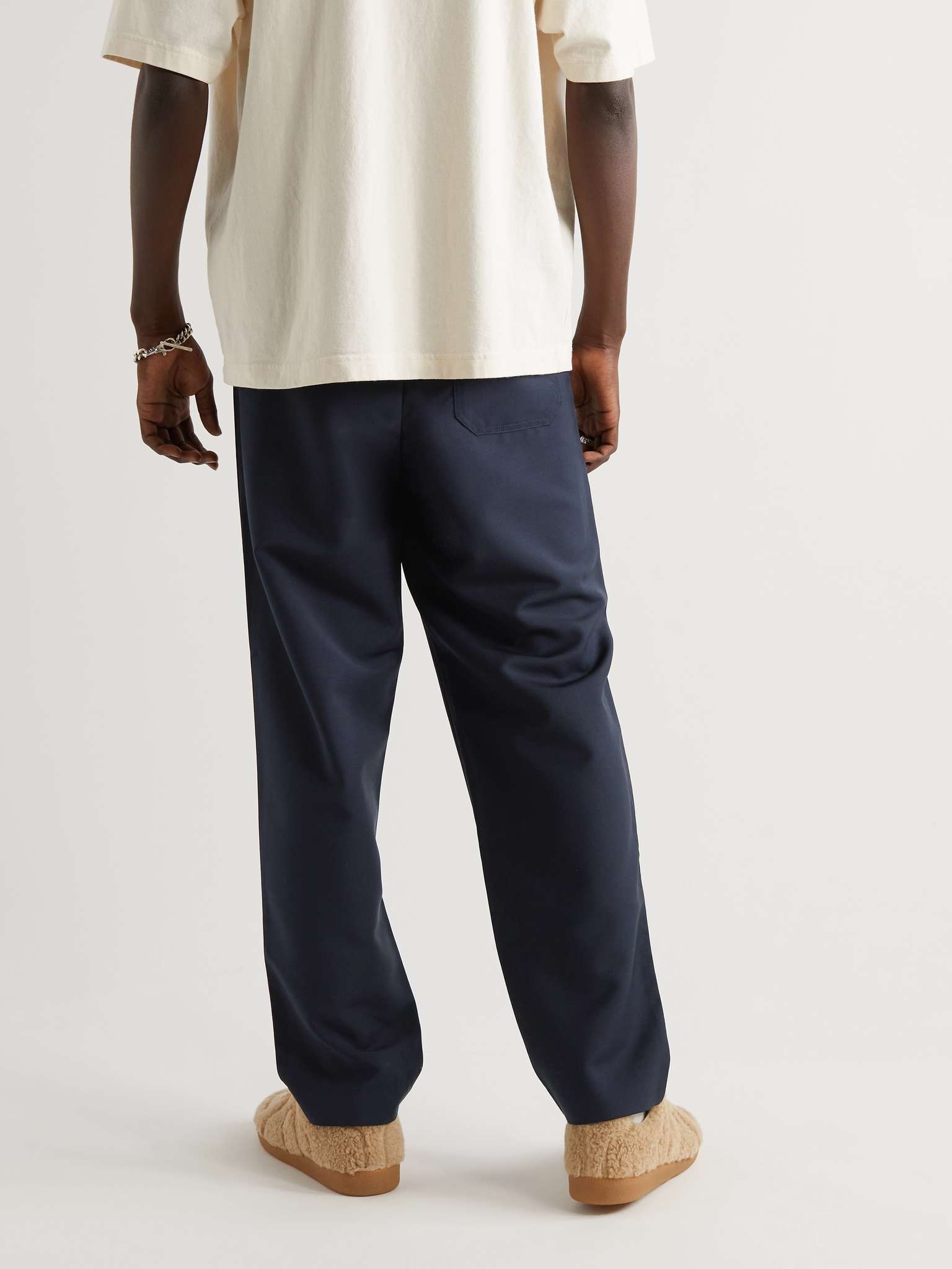 Straight-Leg Wool and Mohair-Blend Grain de Poudre Trousers - 4