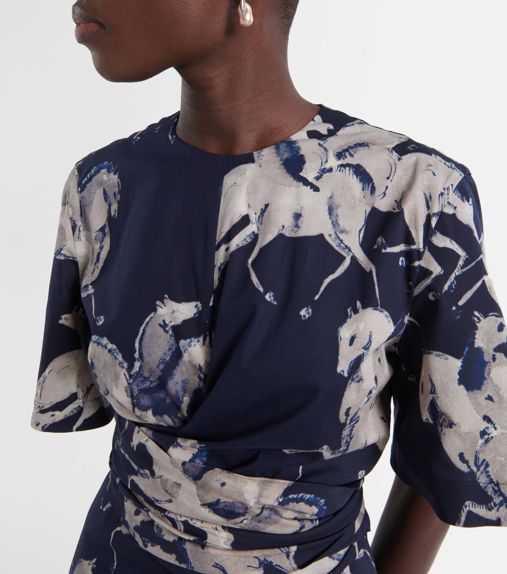 Kirsty printed cotton-blend wrap dress - 4