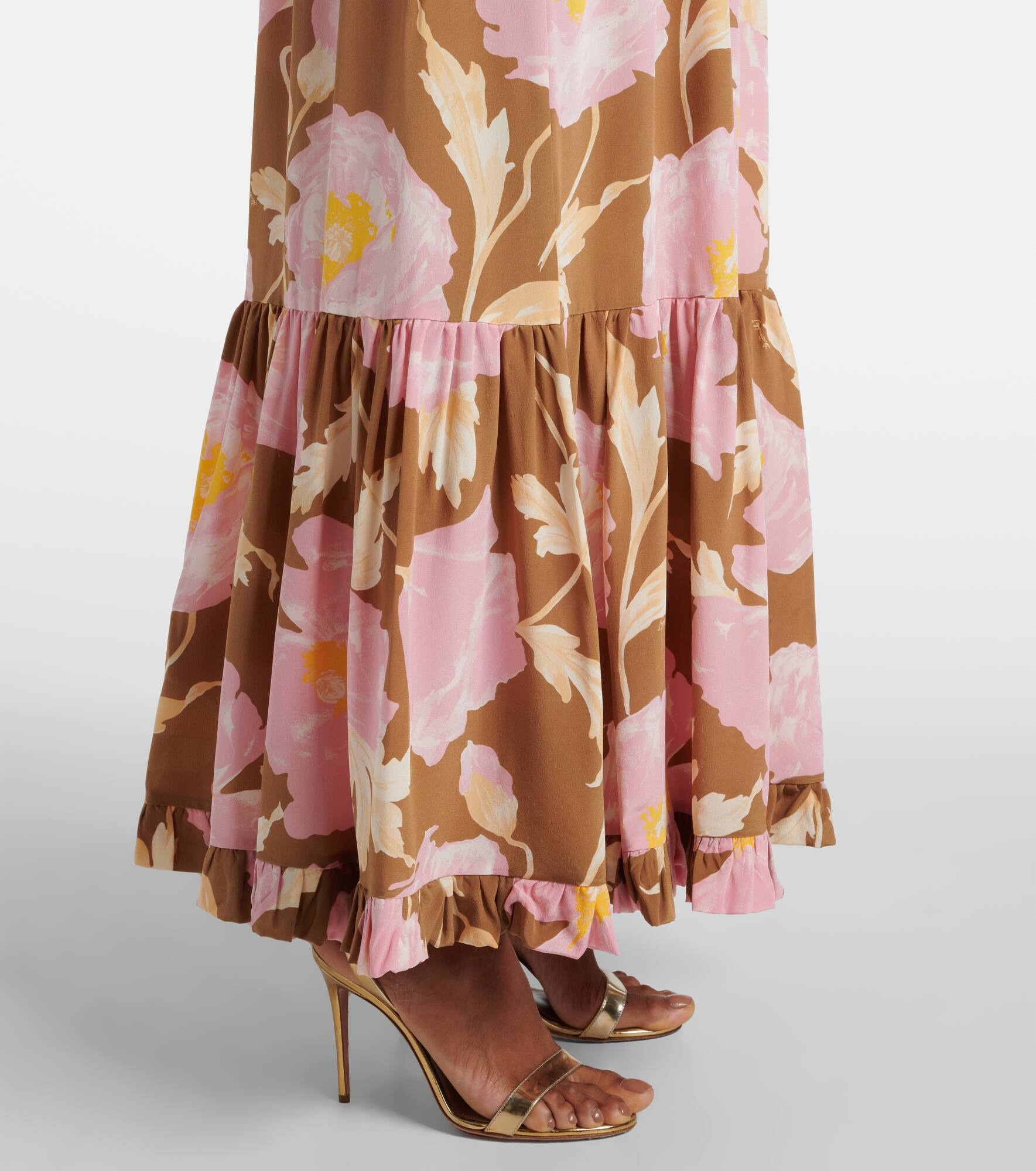 Visconti silk crêpe de chine maxi dress - 6